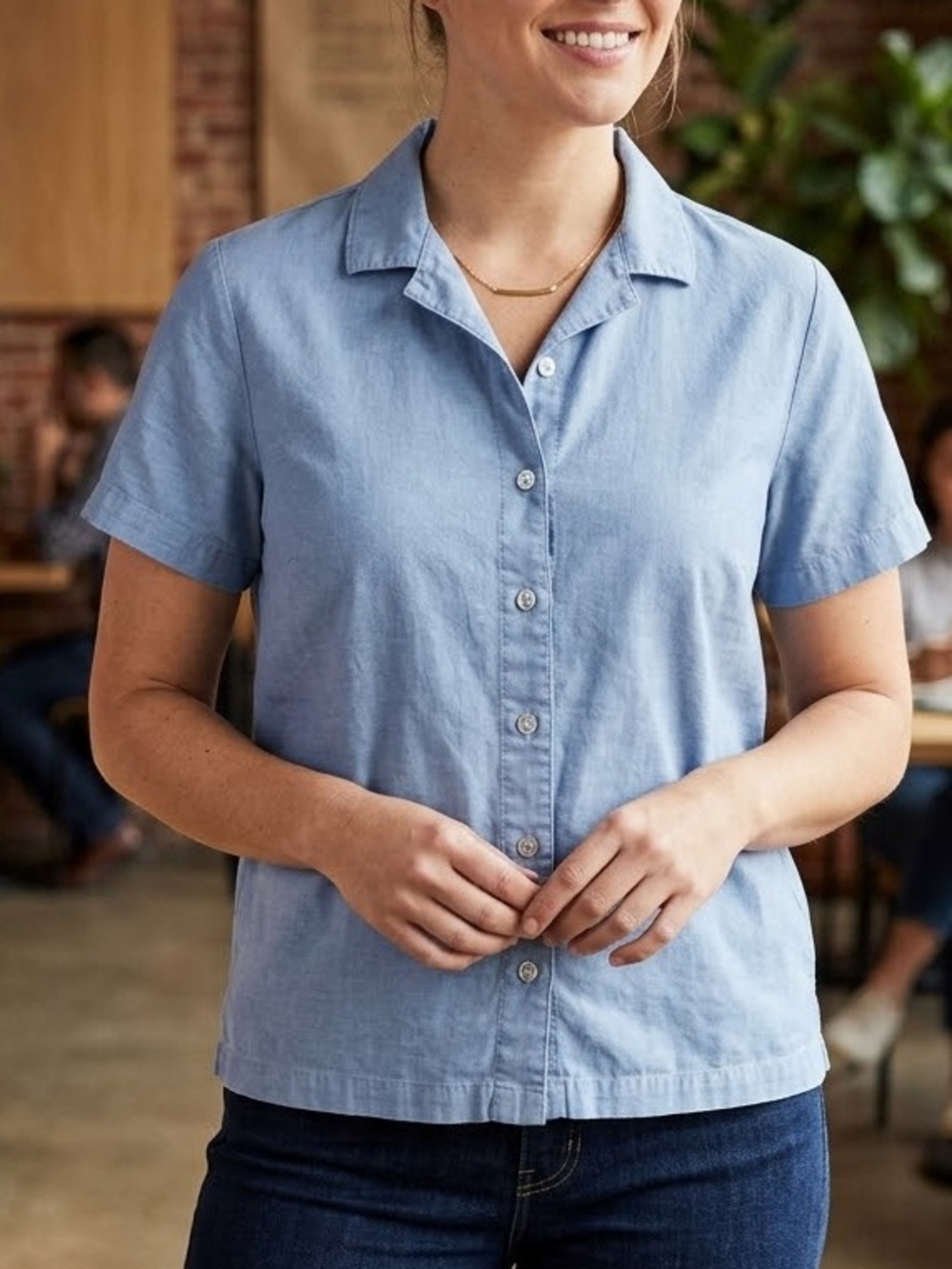 Big Bud Press Light Blue Short-Sleeve Button-Down Shirt
